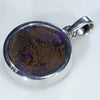 Silver Solid Opal Pendant Rear View