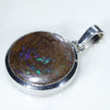 Australian Opal Matrix Silver Pendant with Silver Chain (15mm x 15mm)  Code -SD391