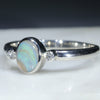 Sterling Silver - Solid Boulder Opal - Natural Diamonds