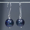 Natural Australian Opal Silver Drop Earrings
