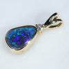 Natural Australian Boulder Opal and Diamond 18k Gold Pendant (8mm x 6mm) Code - EP47
