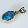 Gold Opal Pendant Side View