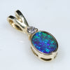 Gold Opal Pendant Side View