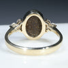 Gold Solid Opal Ring Rear View