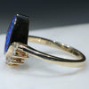 Natural Australian Boulder Opal and Diamond Gold Ring Size 7.25  Code - EJ33