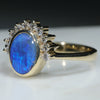 Beautiful Opal Diamond Tiara Gold Ring