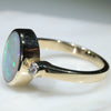 Gold Opal Ring Side View