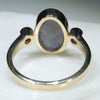Gold Solid Opal Ring Rear View
