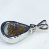 Silver Solid Opal Pendant Rear View