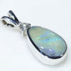 Silver Opal Pendant Side view