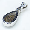 Silver Solid Opal Pendant Rear View