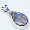 Silver Opal Pendant Side View