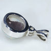 Australian White Boulder Opal and Diamond Silver Pendant with Silver Chain (9mm x 9mm) Code - ESP47