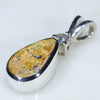 Sterling Silver - Solid Boulder Opal - Natural Diamond
