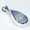 Silver Opal Pendant Side View