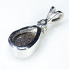 Silver Solid Opal Pendant Rear View