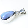 Sterling Silver - Solid Boulder Opal - Natural Diamond