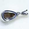 Silver Solid Opal Pendant Rear View