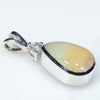 Silver Opal Pendant Side View