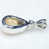 Silver Solid Opal Pendant Rear View