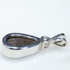 Silver Solid Opal Pendant Rear view
