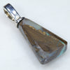 Silver Solid Opal Pendant Rear View