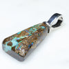 Australian Boulder Opal Matrix Silver Pendant with Silver Chain (15mm x 10mm)  Code -SD214
