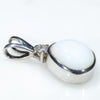 Silver Opal Pendant Side View