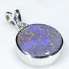 Silver Opal Pendant Side View