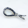 Silver Solid Opal Pendant Rear View