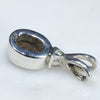 Silver Solid Opal Pendant Rear View