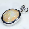 Natural Australian Boulder Opal Silver Pendant with Silver Chain (14mm x 10mm) Code - SD385
