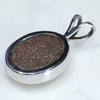 Natural Australian Boulder Opal Silver Pendant with Silver Chain (14mm x 10mm) Code - SD385