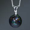 Natural Australian Sandstone Matrix Opal Silver Pendant