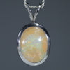 Natural Australian Boulder Opal Silver Pendant with Silver Chain (14mm x 10mm) Code - SD385