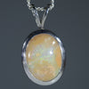 Natural Australian Boulder Opal Silver Pendant with Silver Chain (14mm x 10mm) Code - SD385