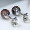 Australian Boulder Opal Matrix Silver Earring Studs Code SE460