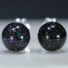 Natural Australian Sandstone Matrix Silver Opal Studs