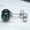 Australian Sandstone Opal Matrix (Fairy Opal) Silver Earring (5.5mm x 5.5mm) Code SE480