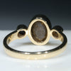 Gold Solid Opal Ring Rear View
