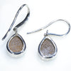 Silver Solid Opal Earrings Rear View