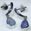 Natural Australian Boulder Opal Silver Earring (9mm x 6mm) Code -SE483