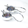 Silver Solid Opal Earrings Rear view