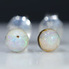 Natural Australian Boulder Opal Silver Ball Studs