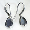 Silver Solid Opal Earrings Rear View