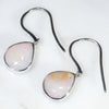 Natural Australian Boulder Opal Silver Earring (9.5mm x 7.5mm) Code -SE490