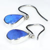 Silver Opal Earrings Side View