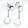 Coober Pedy White Opal Silver Earring (9mm x 7.5mm) Code -SE475