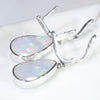 Silver Opal Higgie Earrings Side View