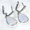 Sterling Silver - Solid Boulder Opal - Natural Diamonds